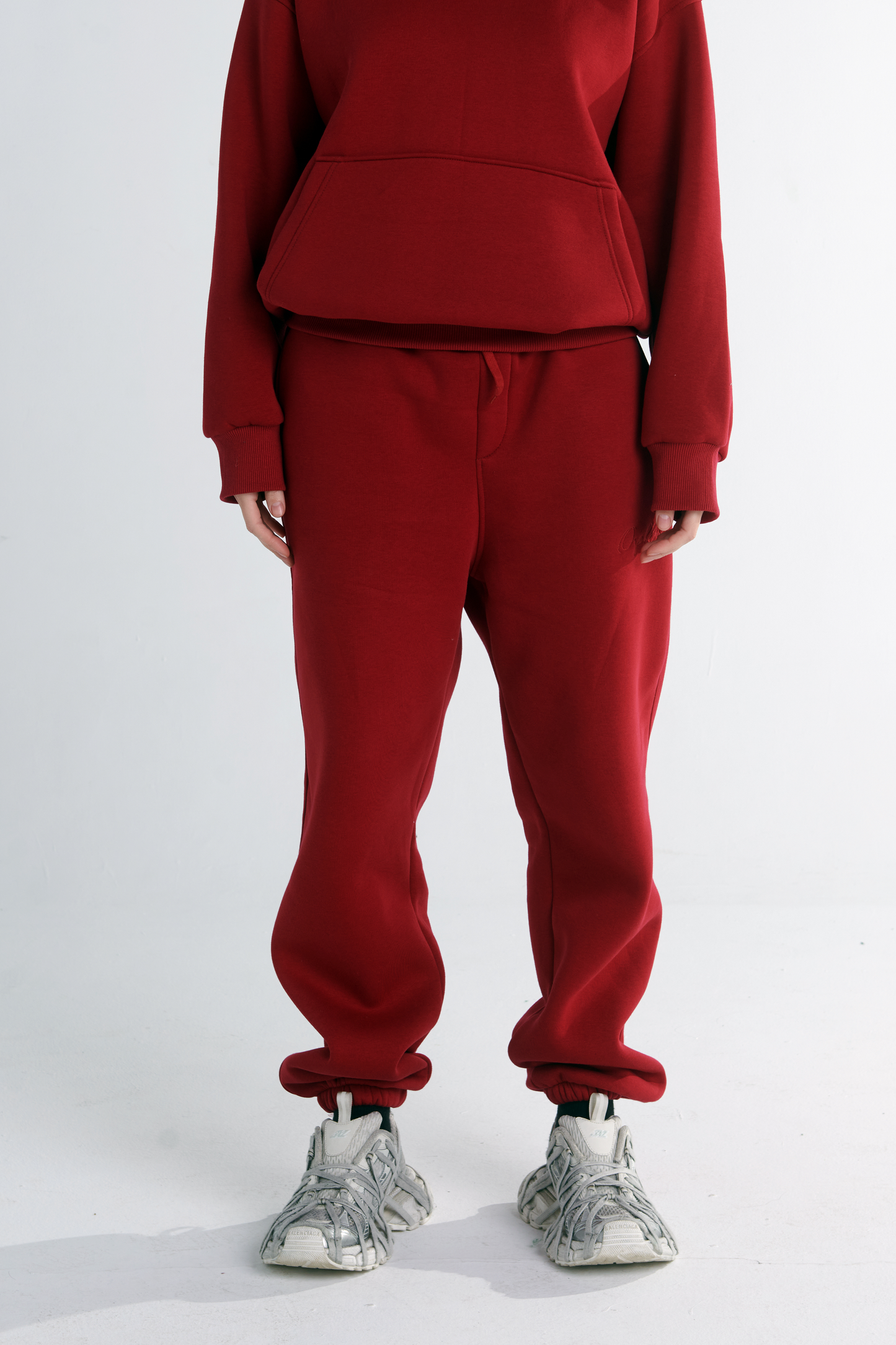 RED ELASTIC CUFF JOGGER