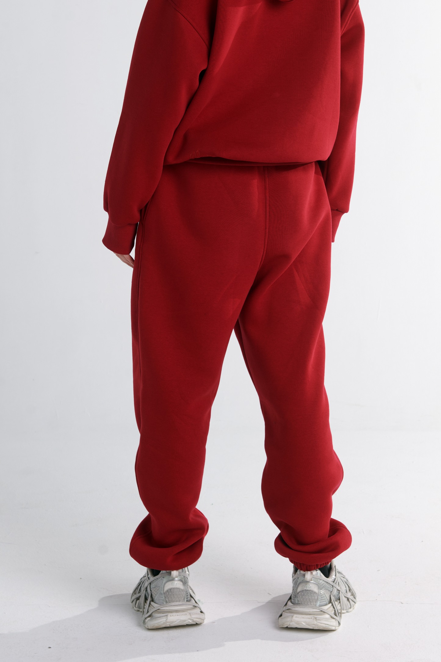 RED ELASTIC CUFF JOGGER